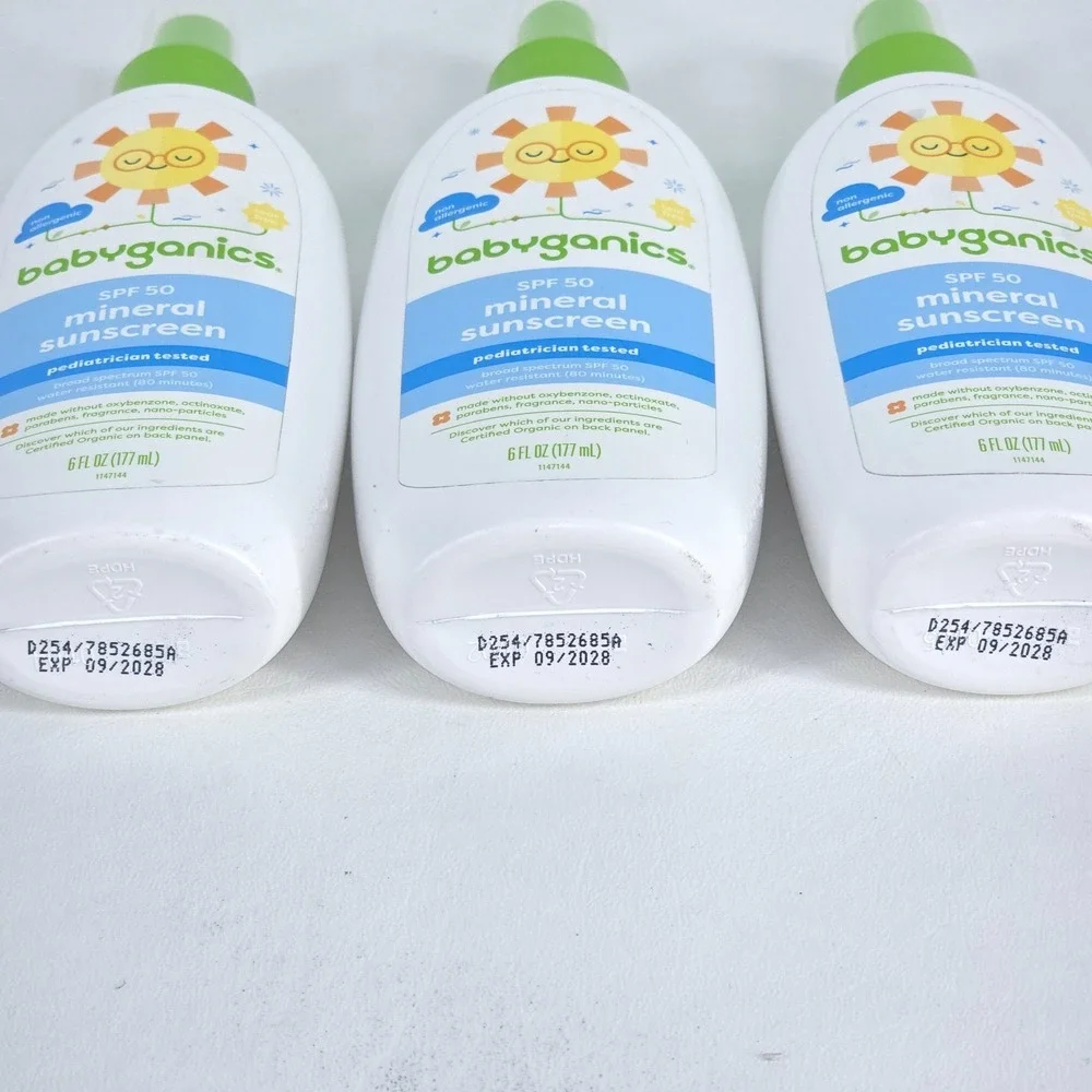 3 Pack Babyganics Mineral Sunscreen Spray SPF 50 Fresh Exp 09/28 Shelf Pull NOS